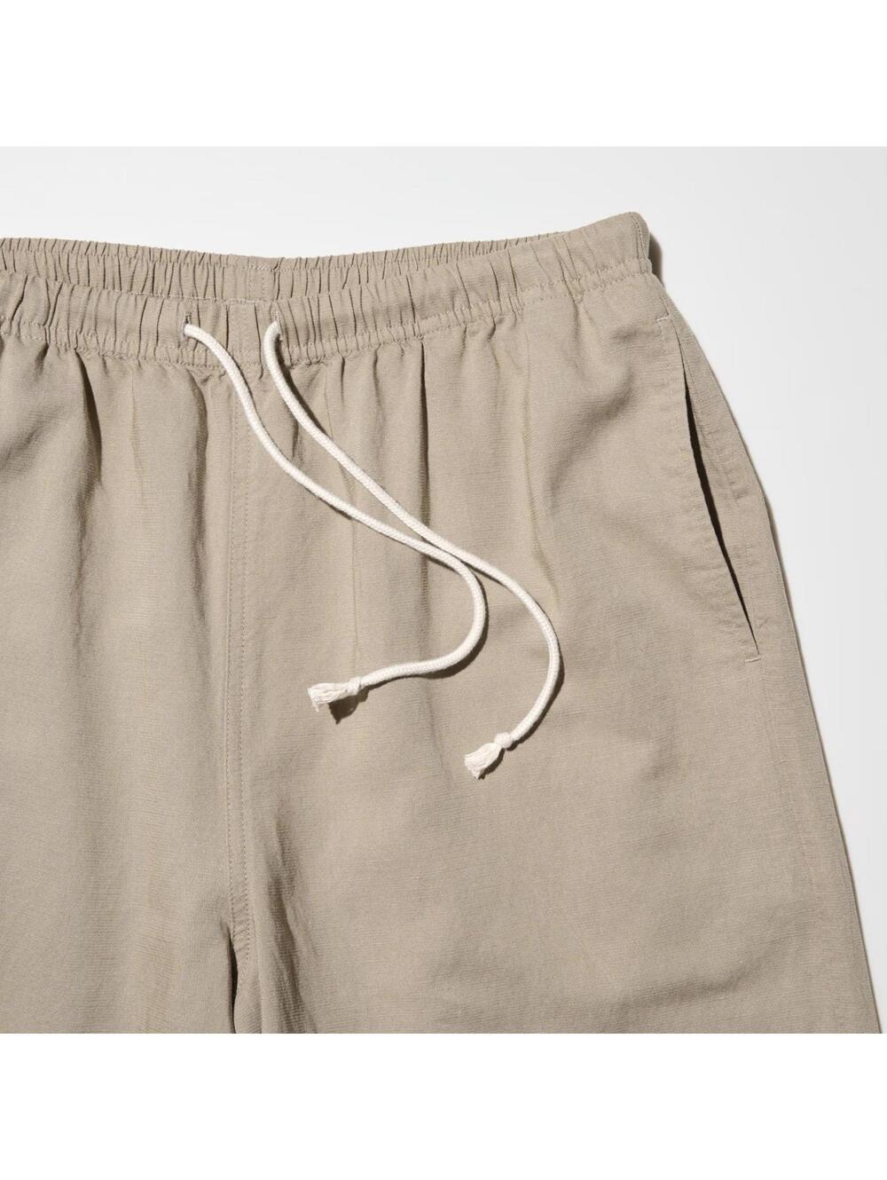 Uniqlo Linen Blend Easy Pants NWT Beige XL - Picture 3 of 4